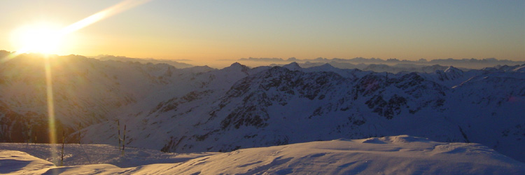 Sonnenuntergang Stablein Urlaub Winter Montana 02